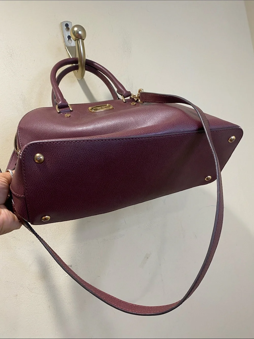Michael Kors Cindy  Dome Satchel Bag in Plum